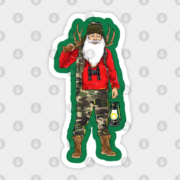 Hunter Hunting Santa Claus Hunt Merry Christmas Sticker by E